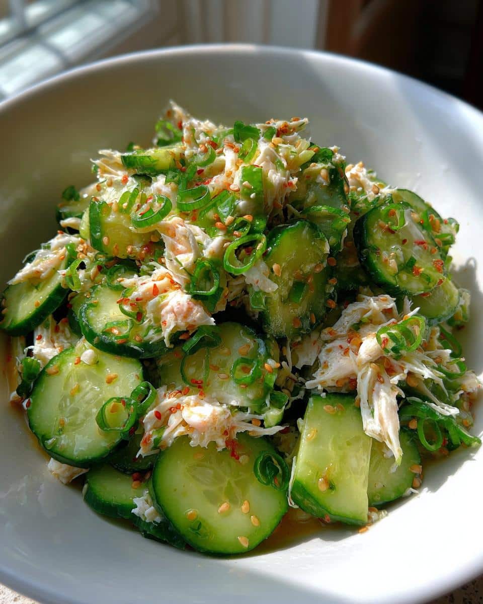 asian cucumber salad with crab meat - detail 1