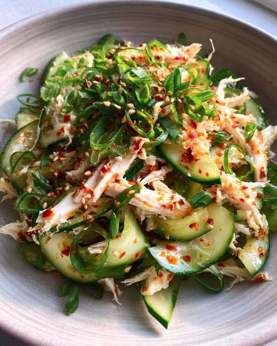 asian cucumber salad with crab meat - detail 2