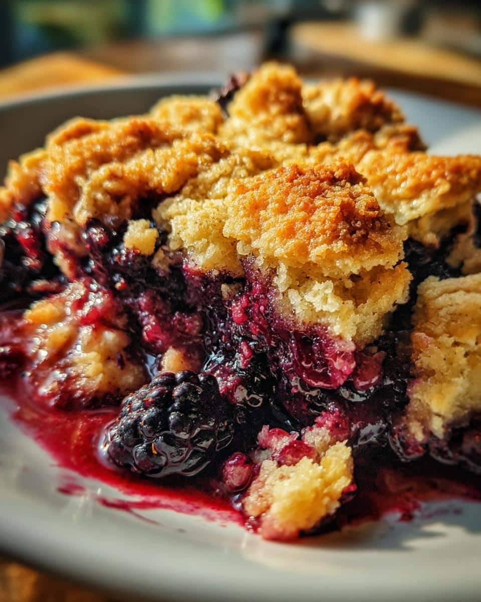 blackberry cobbler - detail 1