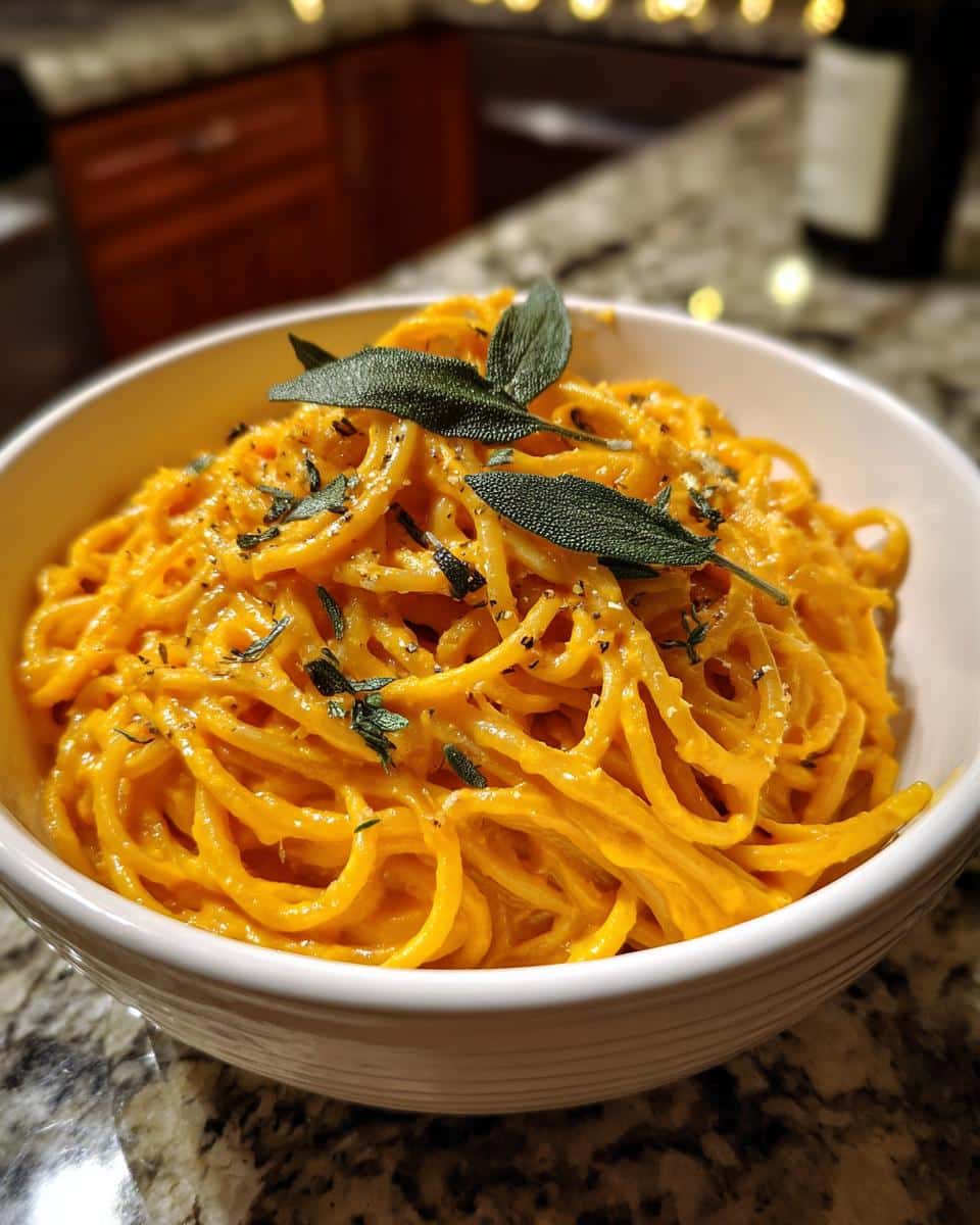 butternut squash pasta sauce - detail 1