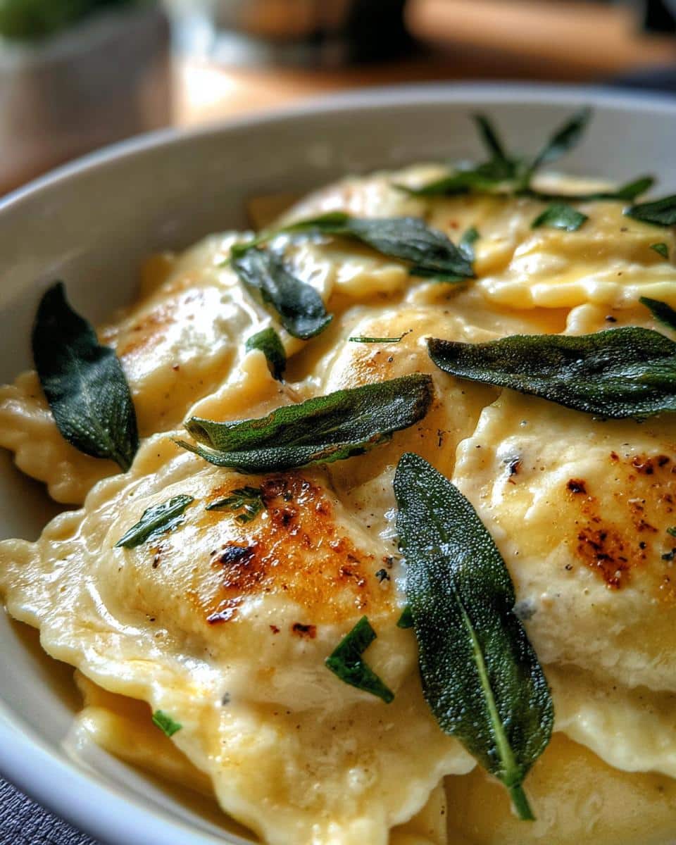 butternut squash ravioli sauce - detail 2