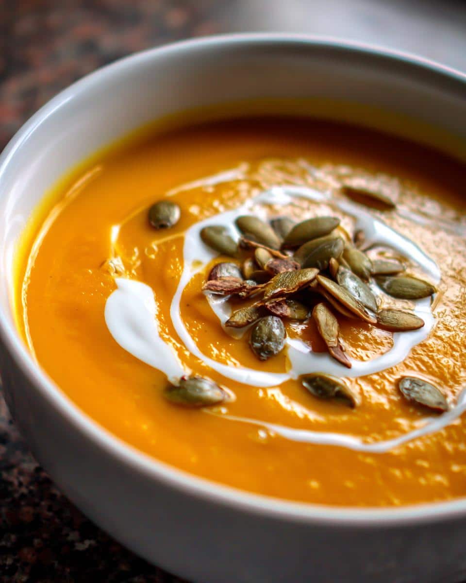 butternut squash soup - detail 1