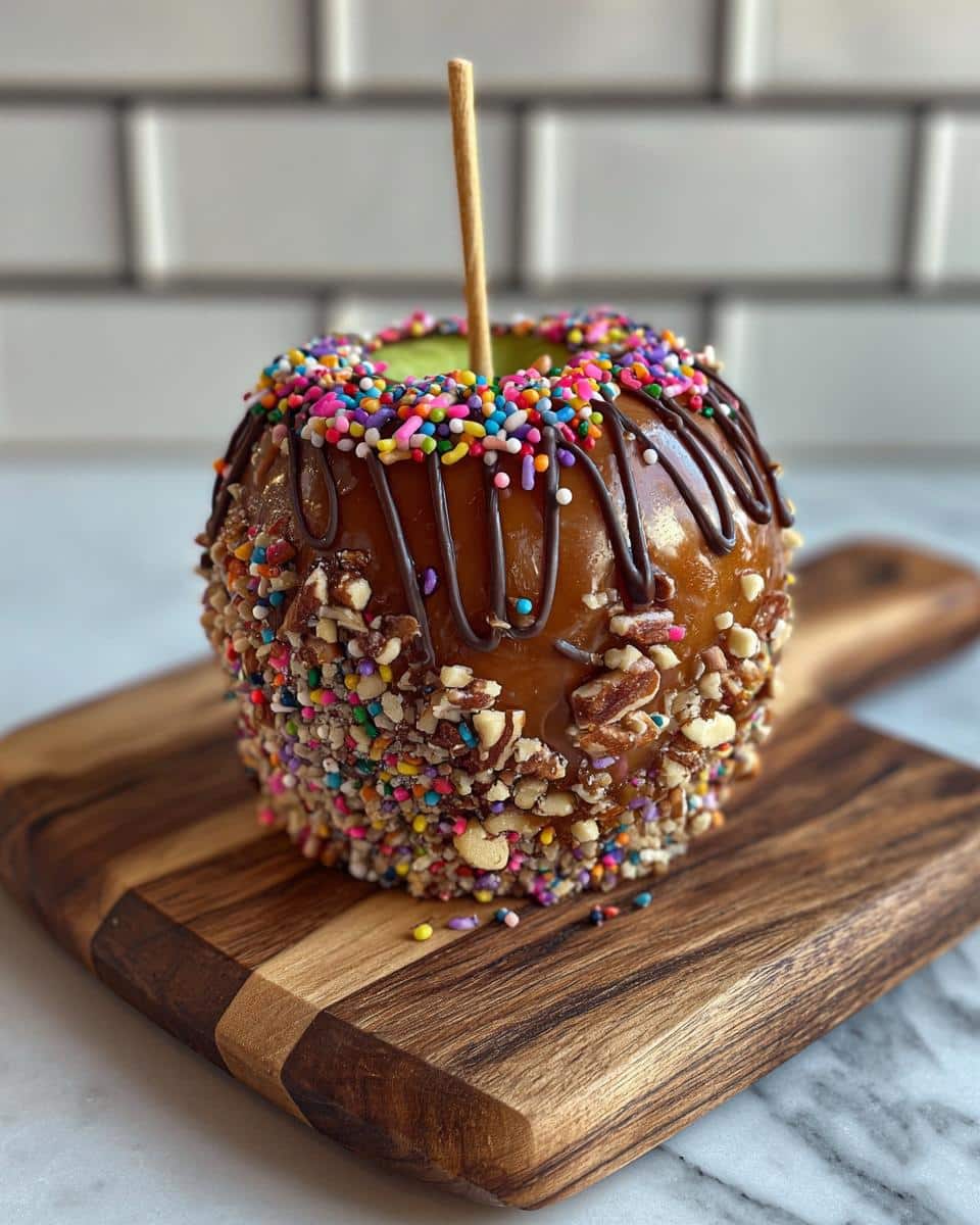 caramel apple board - detail 1
