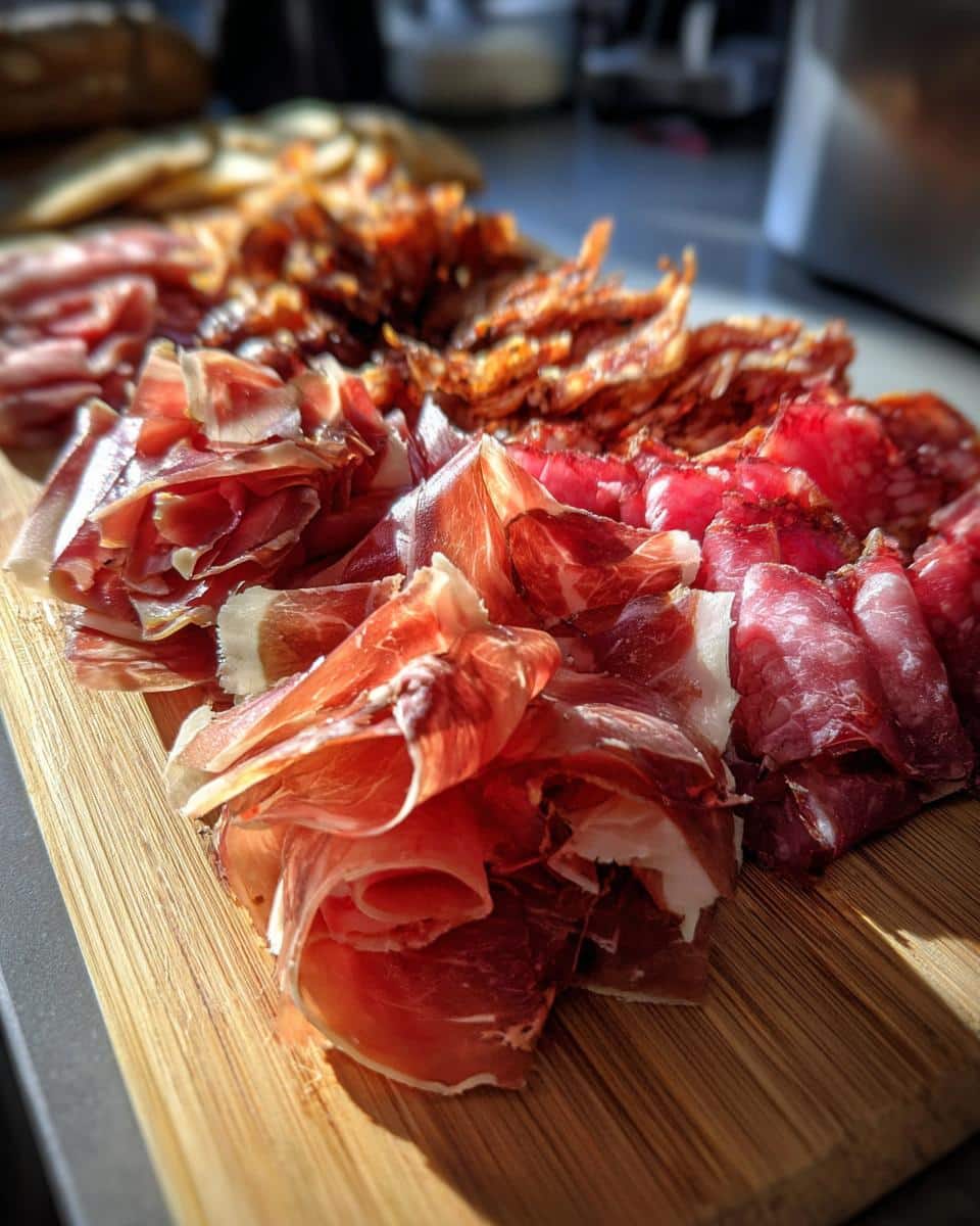 charcuterie board meats - detail 2