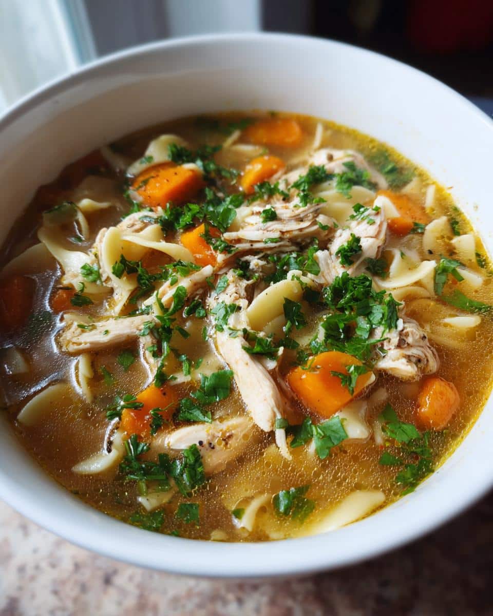 chicken noodle soup homemade - detail 4