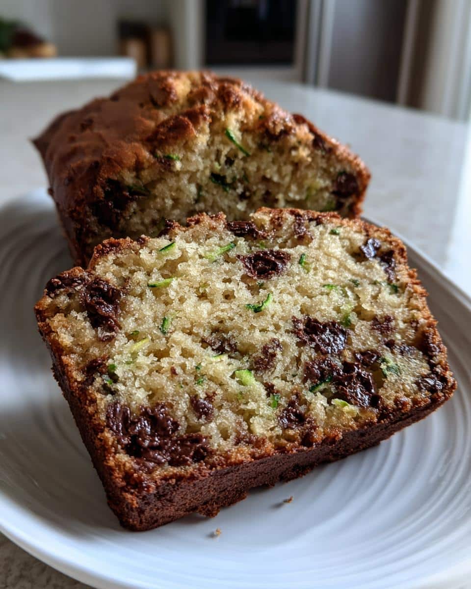 chocolate chip zucchini bread - detail 1