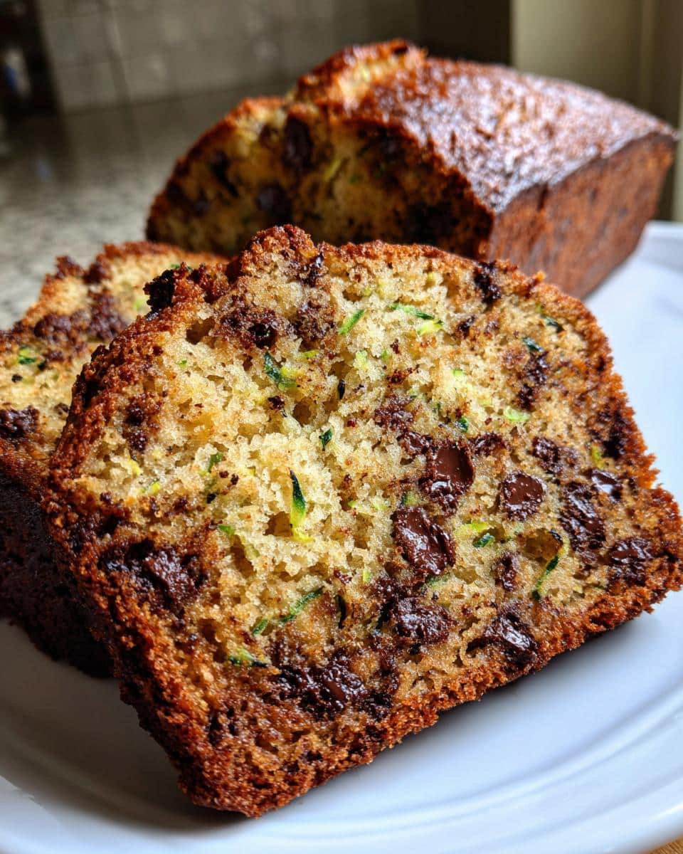 chocolate chip zucchini bread - detail 3