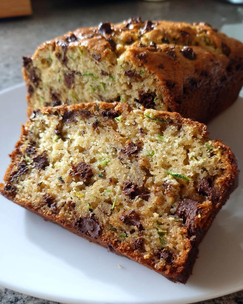 chocolate chip zucchini bread - detail 4