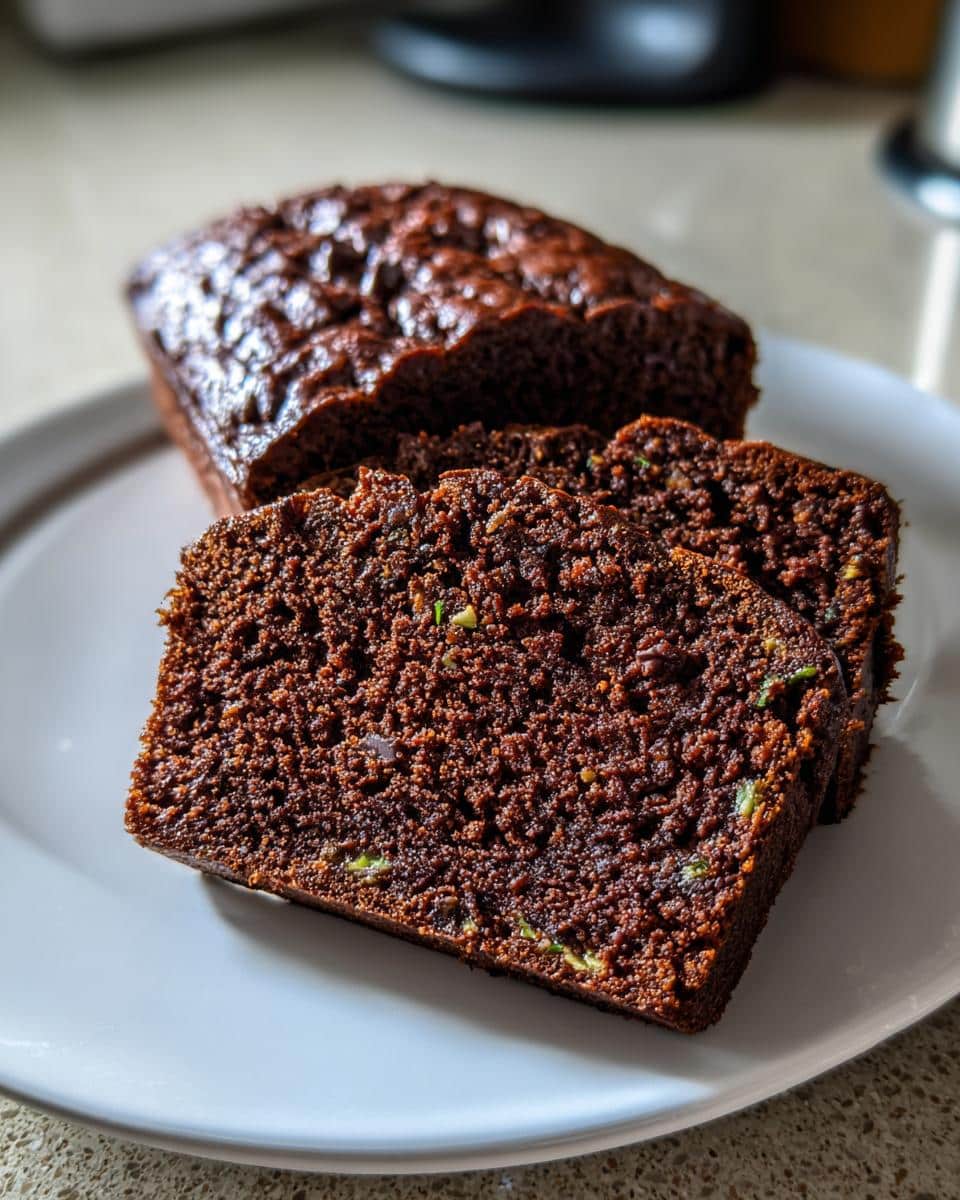 chocolate zucchini bread - detail 1