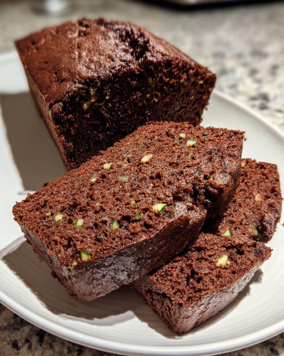chocolate zucchini bread - detail 2