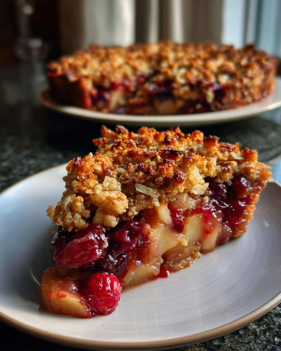 cranberry apple crisp - detail 1