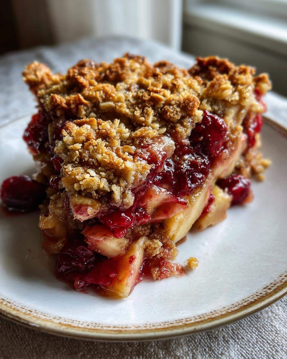 cranberry apple crisp - detail 2