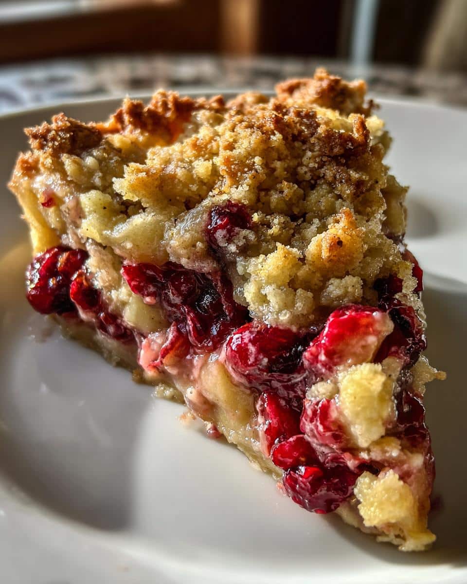 cranberry apple crisp - detail 3