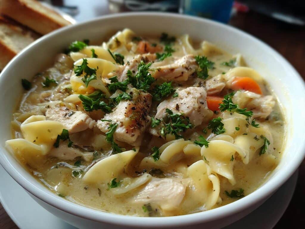 creamy chicken noodle soup