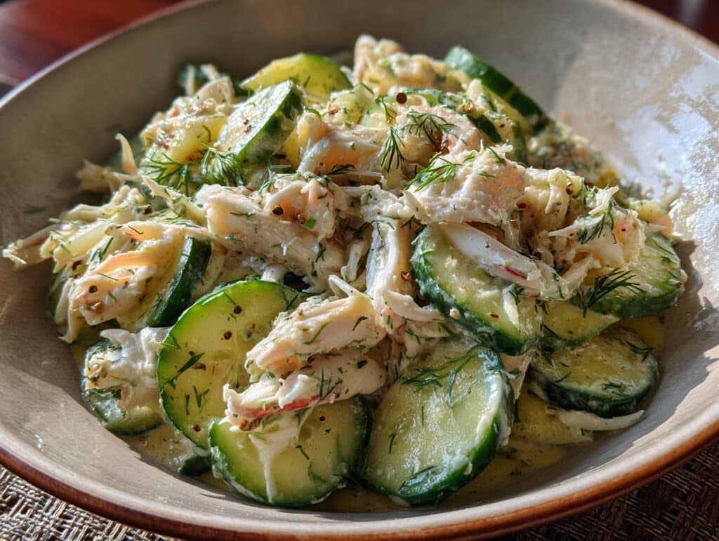 cucumber salad with crab meat