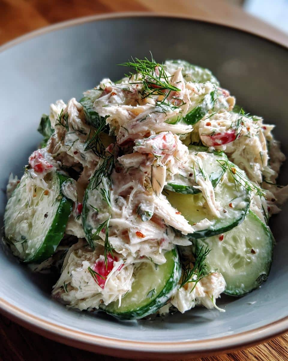 cucumber salad with crab meat - detail 2