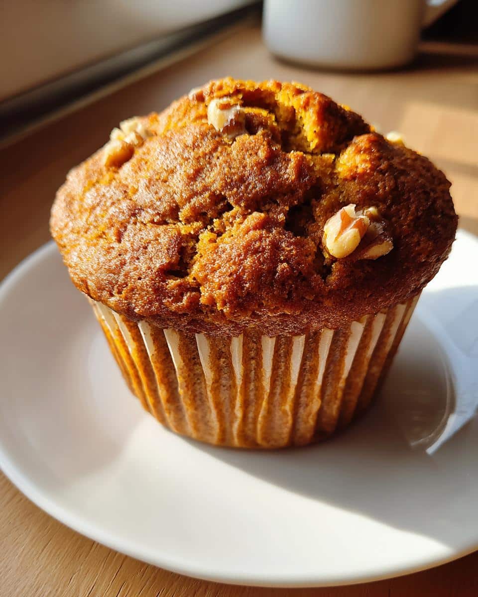 healthy pumpkin muffins - detail 1