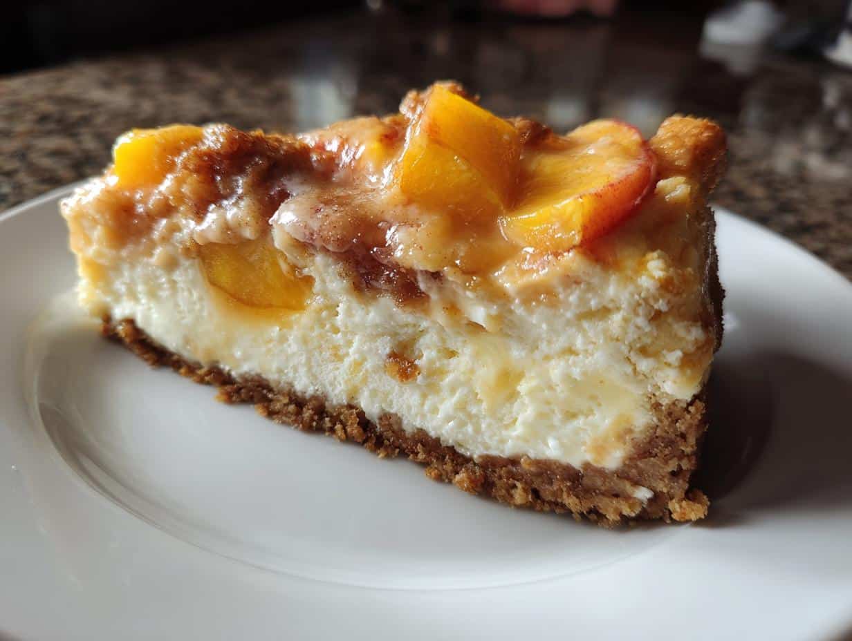 peach cobbler cheesecake