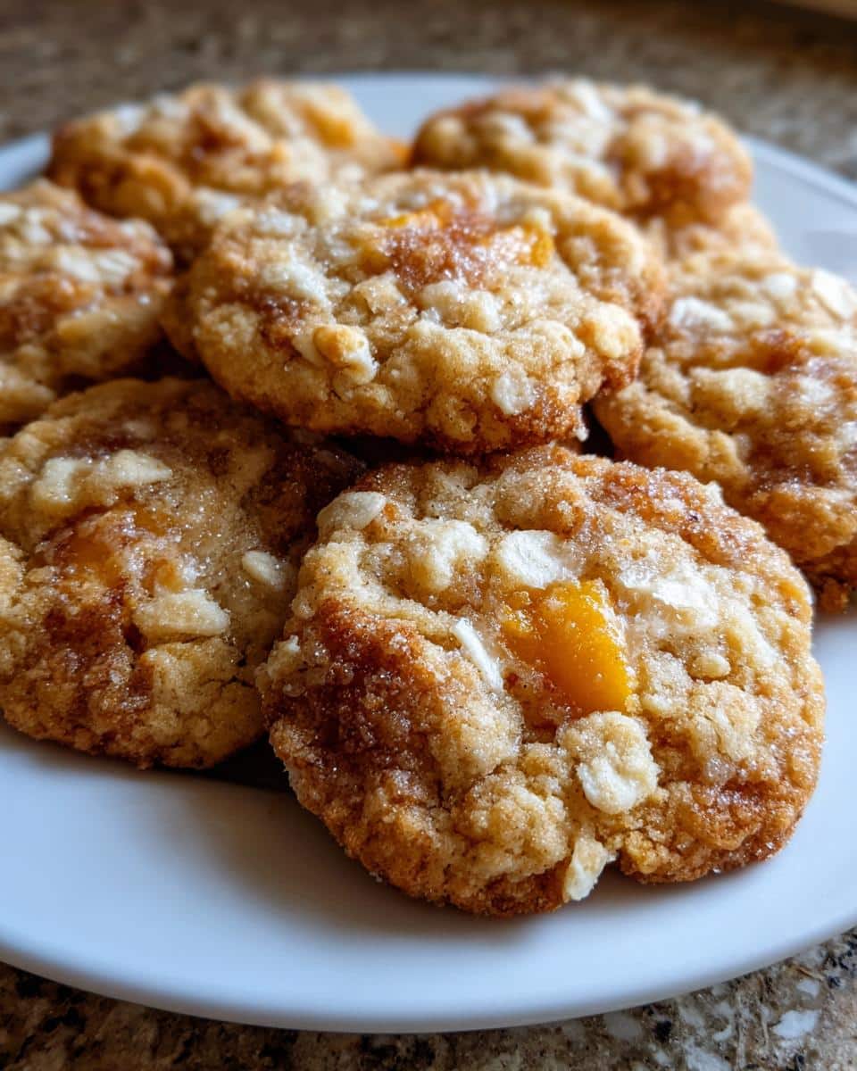 peach cobbler cookies - detail 2