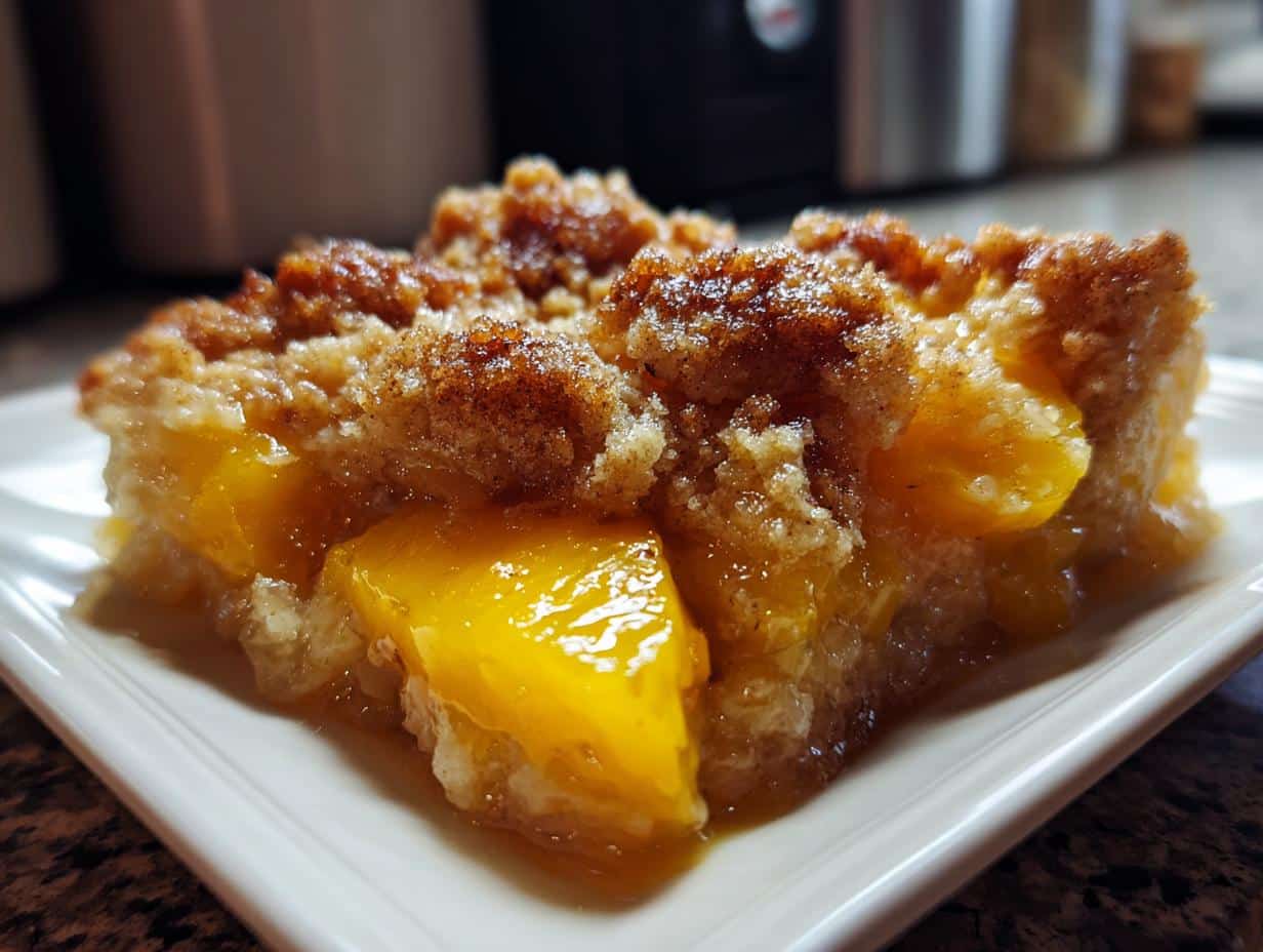 peach cobbler with fresh peaches