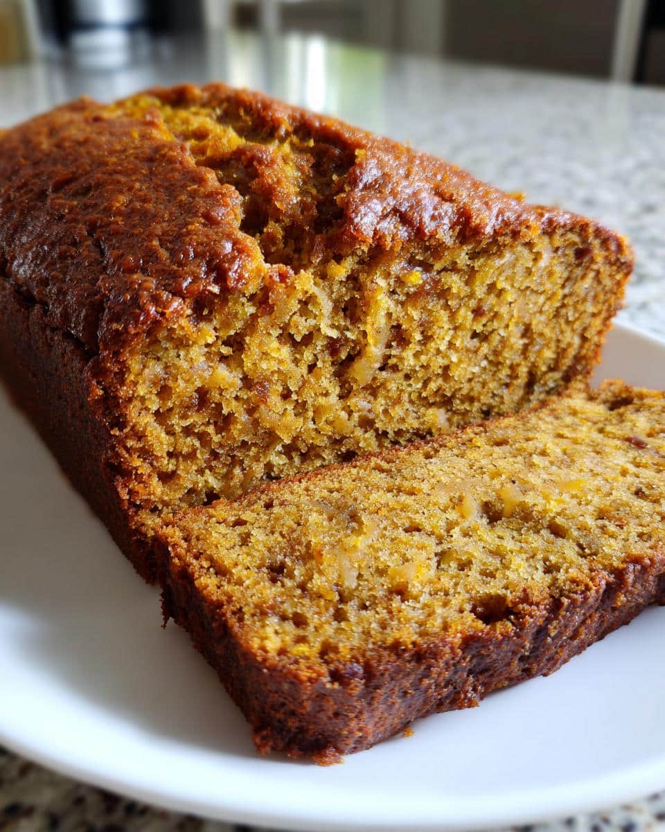 pumpkin banana bread - detail 1