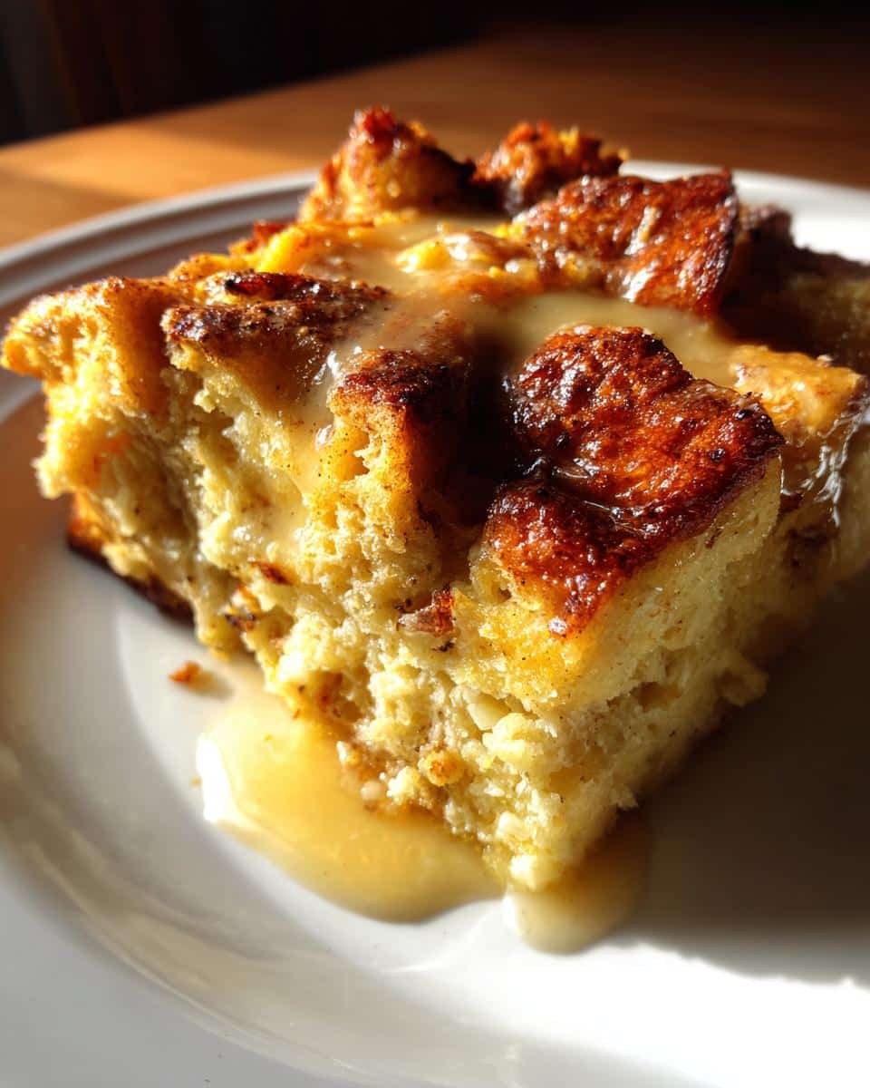 pumpkin bread pudding - detail 1