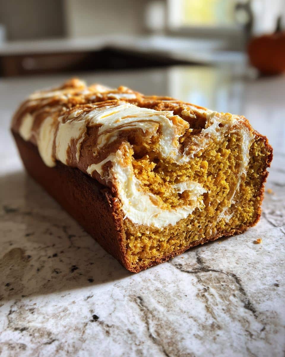 pumpkin bread with cream cheese - detail 3