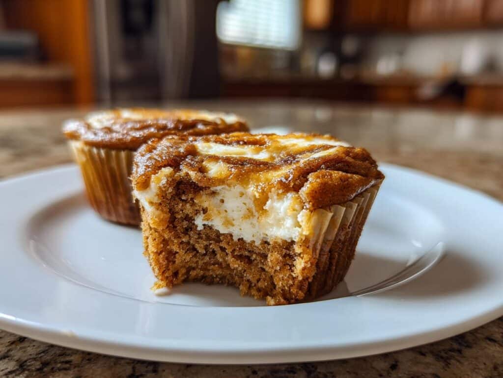 pumpkin cheesecake muffins