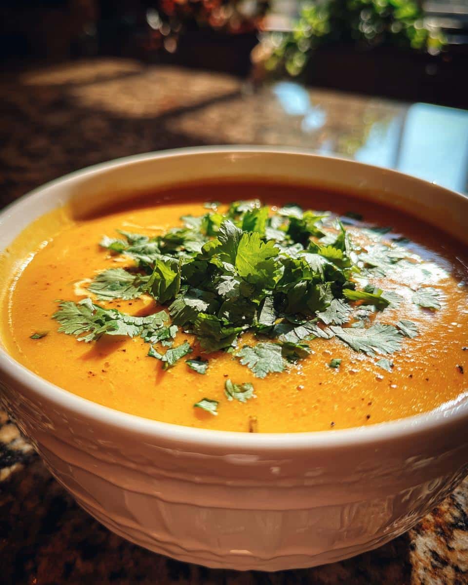 pumpkin curry soup - detail 1