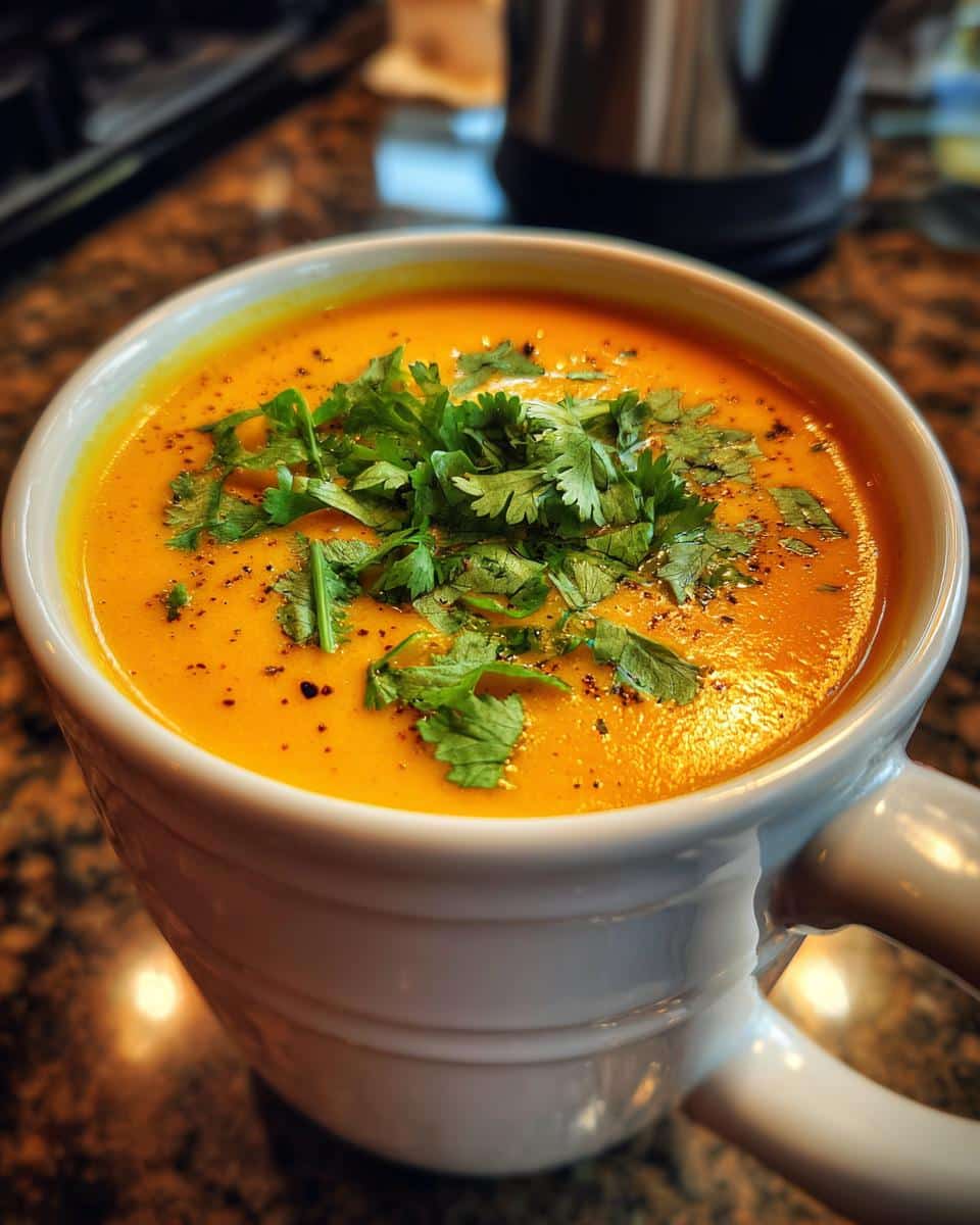 pumpkin curry soup - detail 2