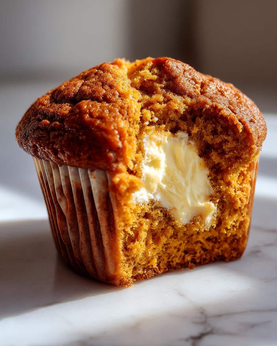 pumpkin muffins with cream cheese - detail 2