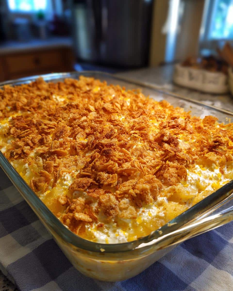 squash casserole with ritz crackers - detail 1