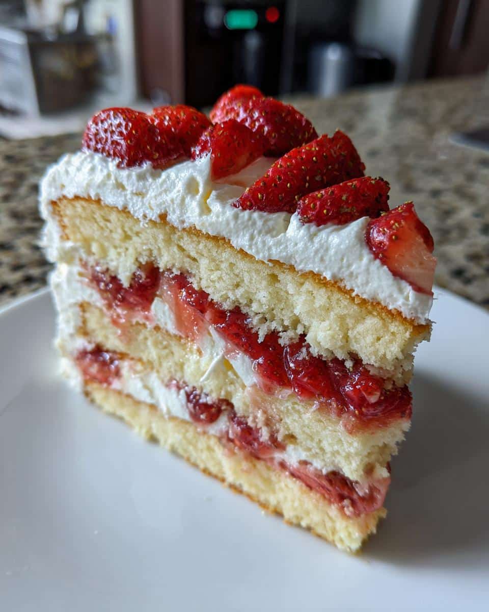 strawberry shortcake cake - detail 2