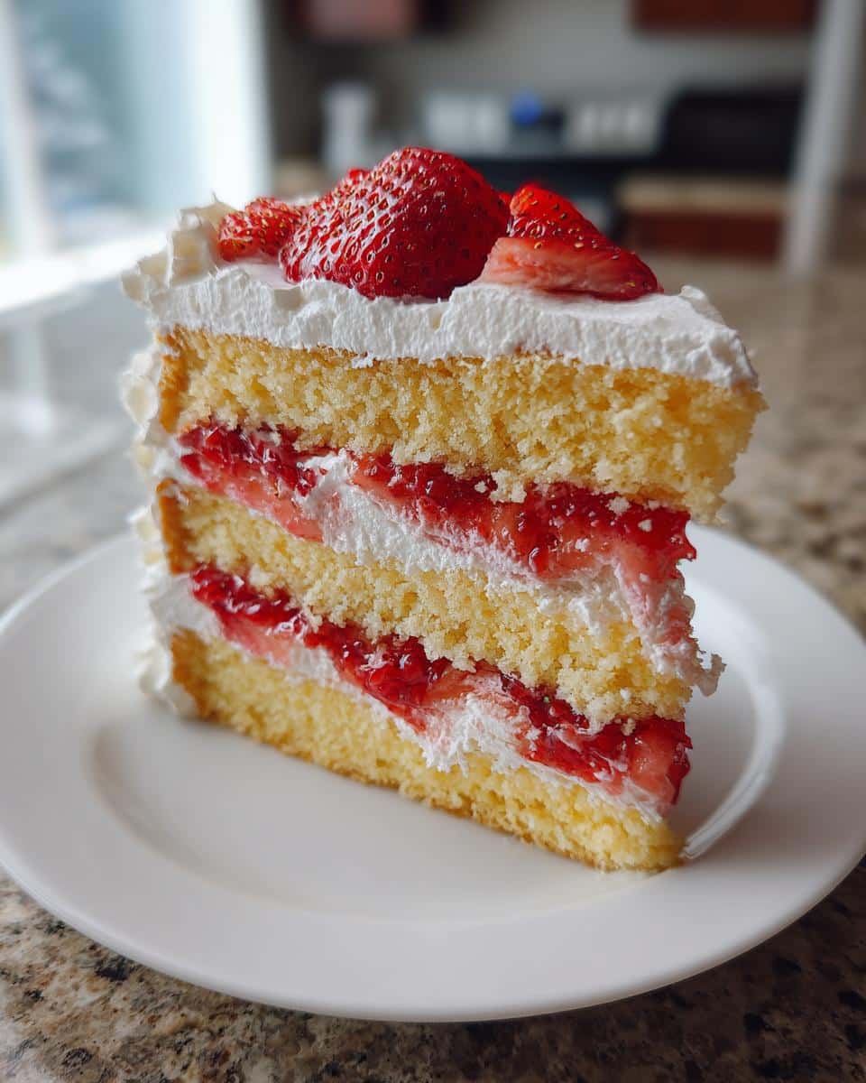 strawberry shortcake cake - detail 3