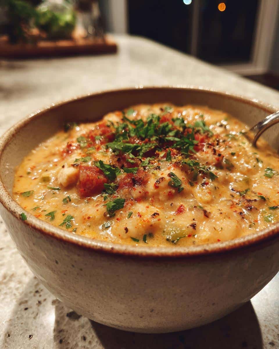 white bean chicken chili - detail 1