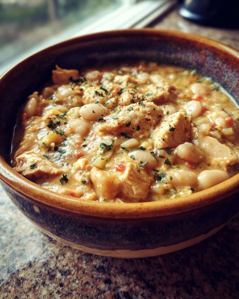 white bean chicken chili - detail 3