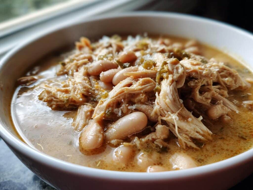 white chicken chili crockpot