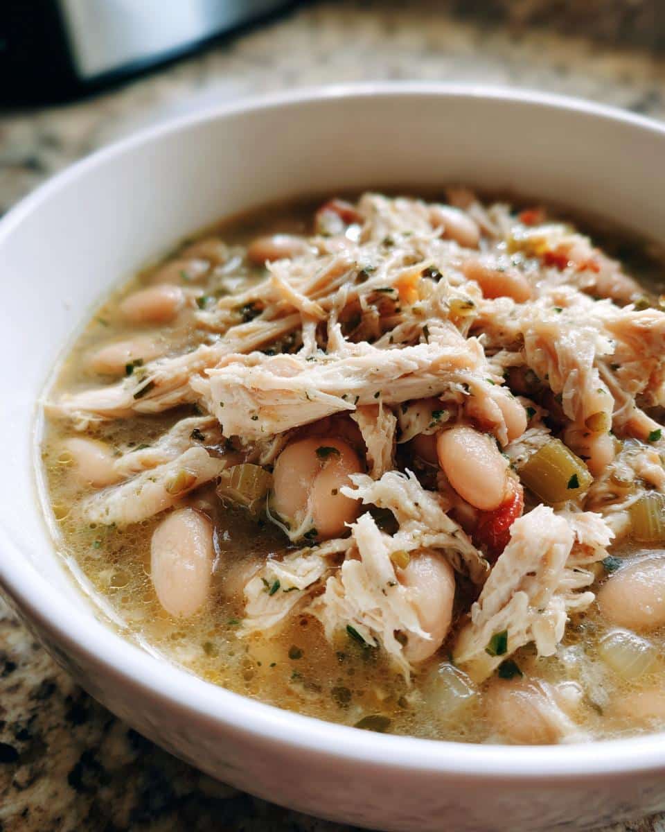 white chicken chili crockpot - detail 4