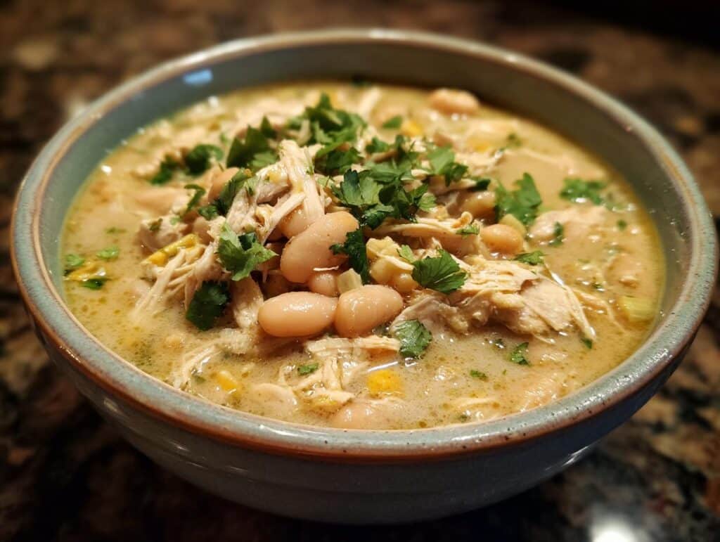 white chicken chili slow cooker