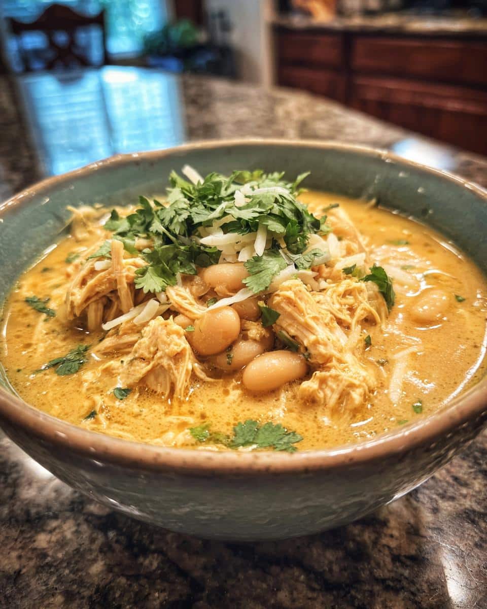 white chicken chili slow cooker - detail 2
