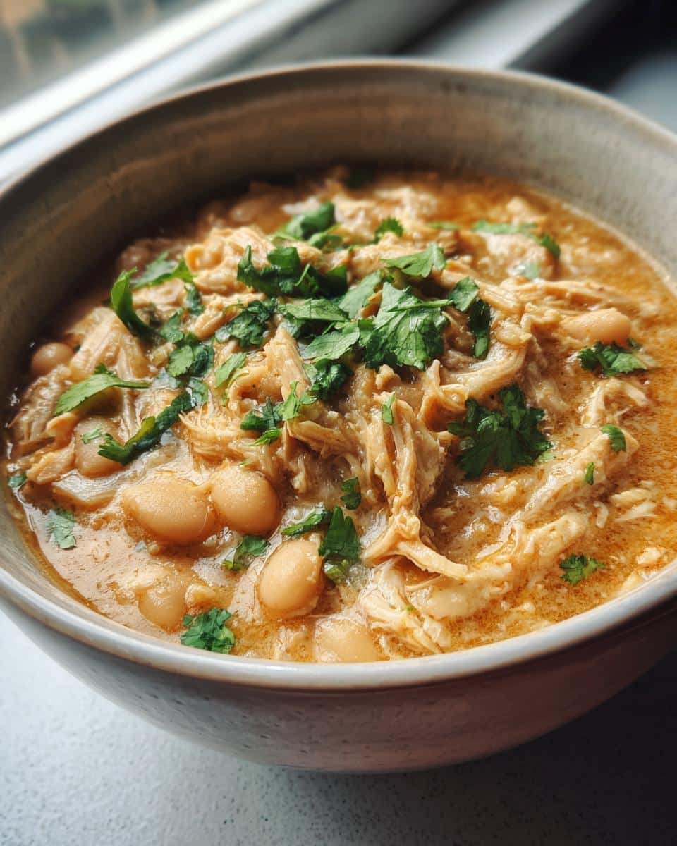 white chicken chili slow cooker - detail 3
