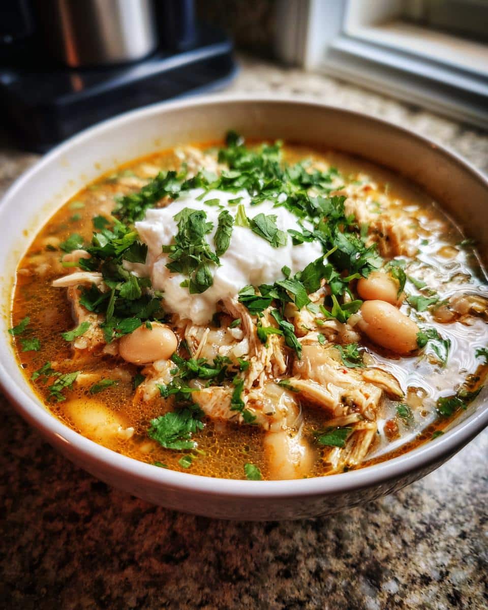 white chicken chili stove top - detail 4