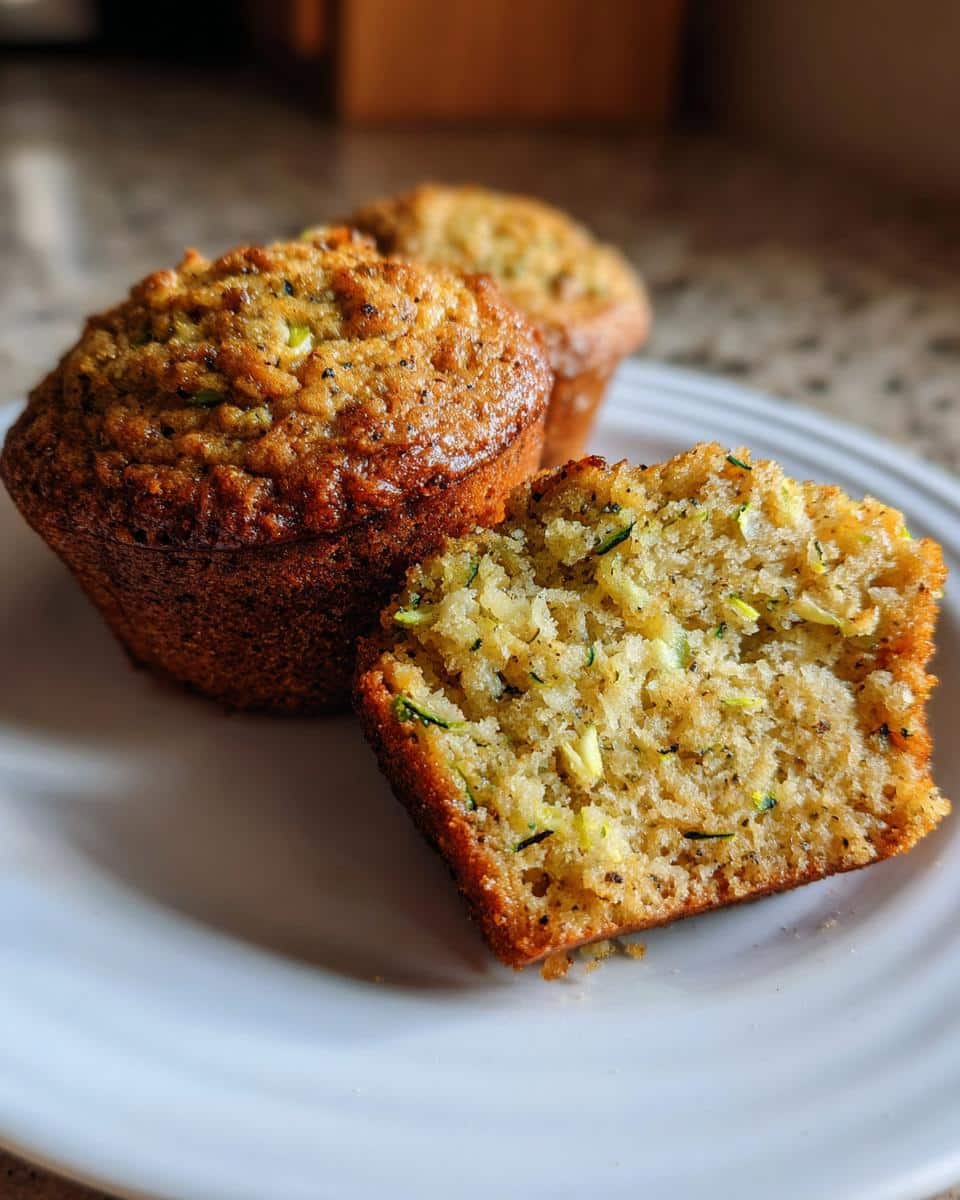 zucchini bread muffins - detail 3