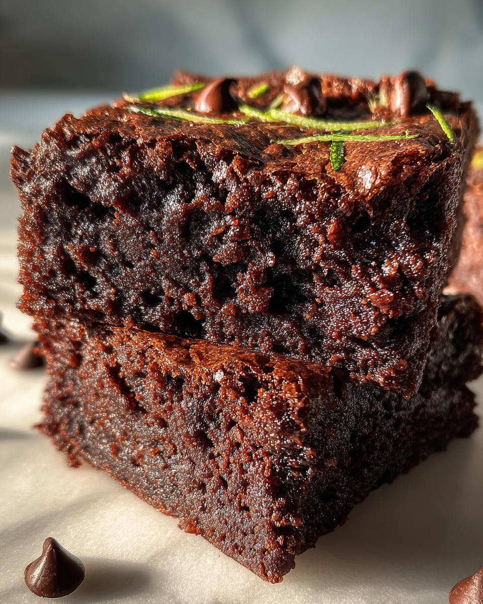 zucchini brownies - detail 1