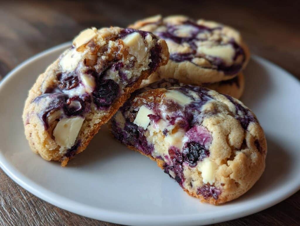 Blueberry Cheesecake Swirl Cookies