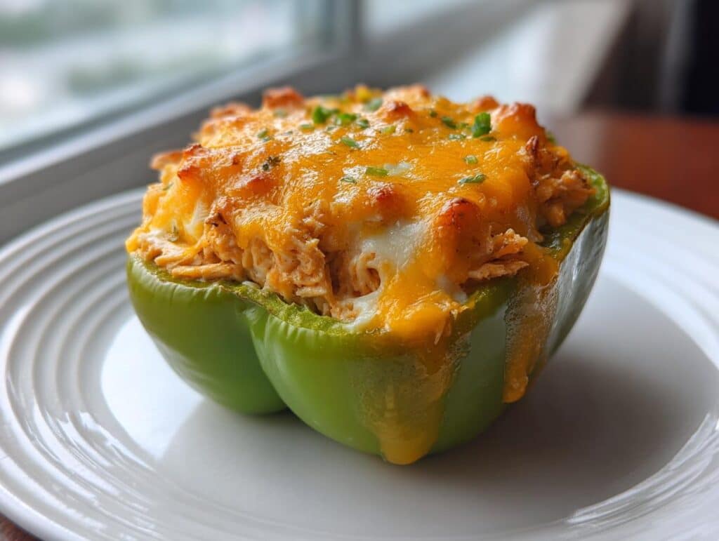 Buffalo Chicken Stuffed Peppers (Keto-Friendly)