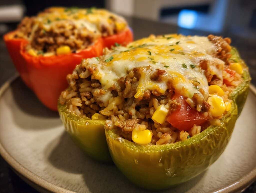Cauliflower Rice Stuffed Bell Peppers