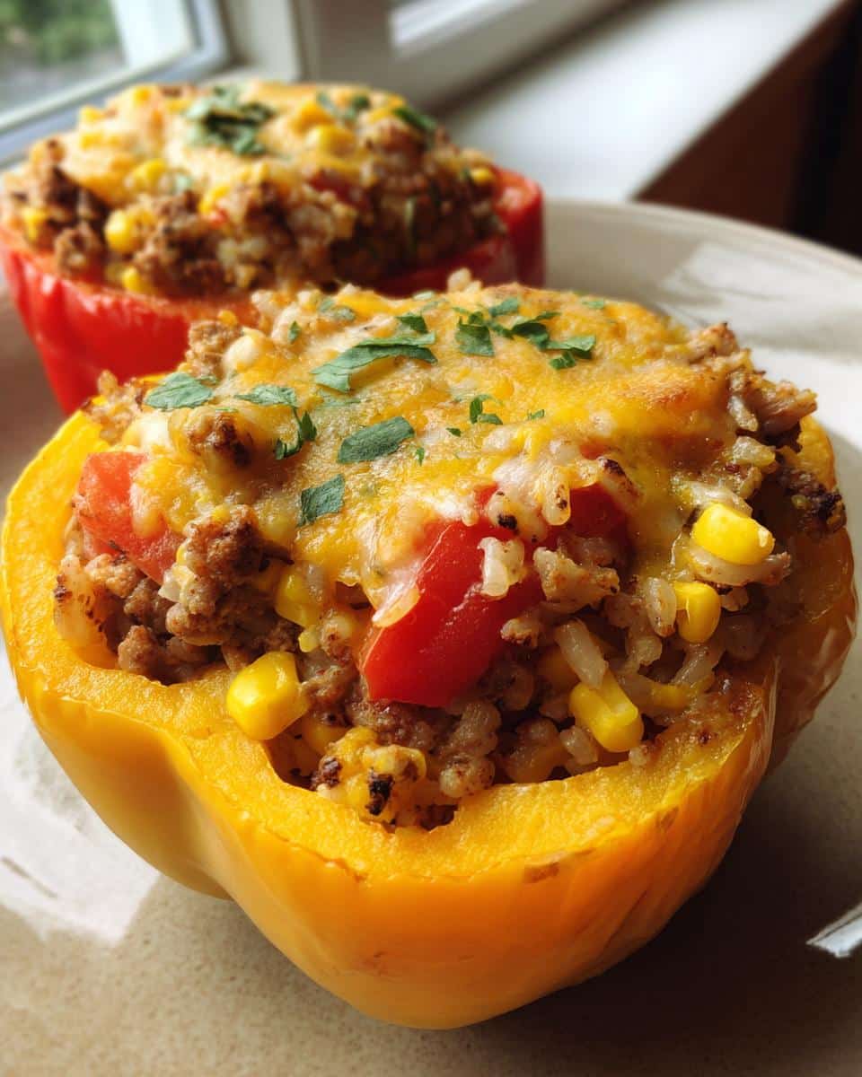 Cauliflower Rice Stuffed Bell Peppers - detail 2