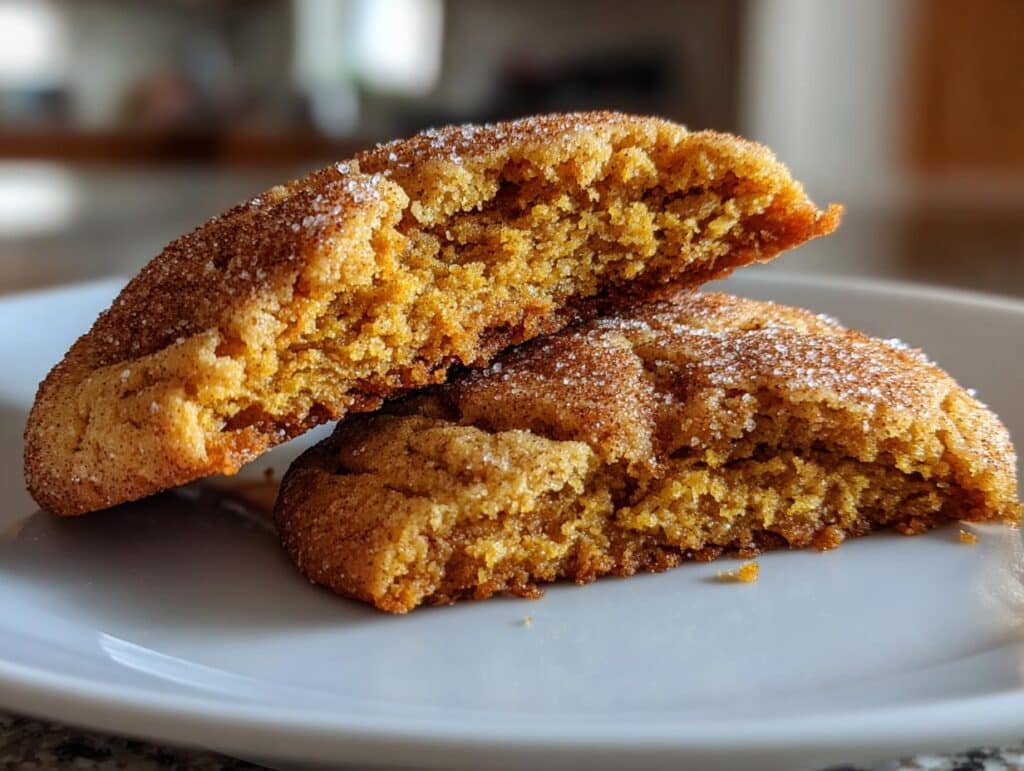 Chewy Pumpkin Snickerdoodle Cookies