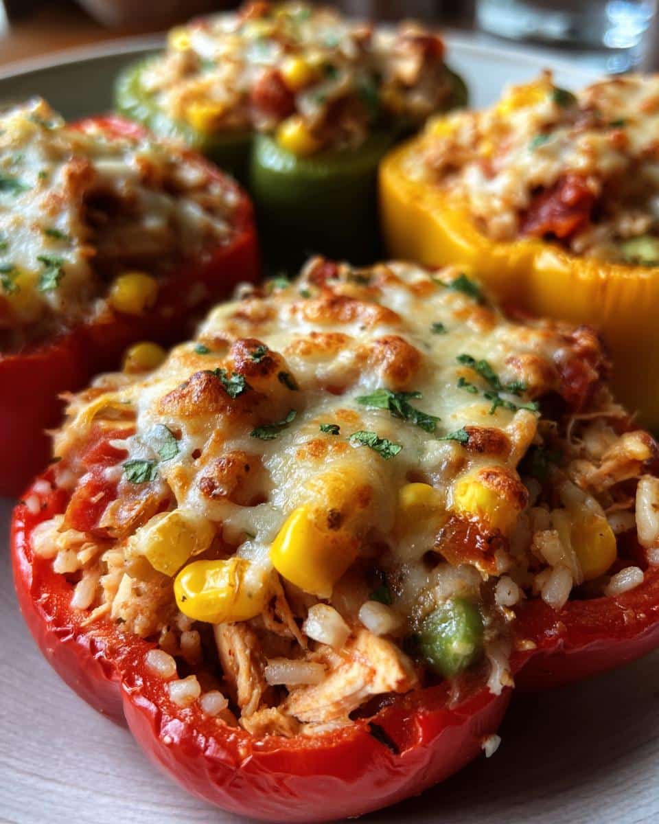 Chicken & Rice Stuffed Bell Peppers - detail 2